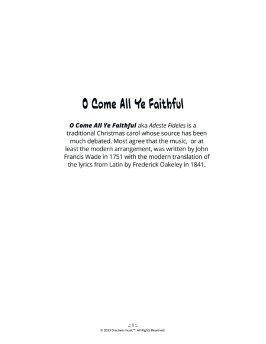 O Come All Ye Faithful Soprano Recorder scores gallery preview page 3