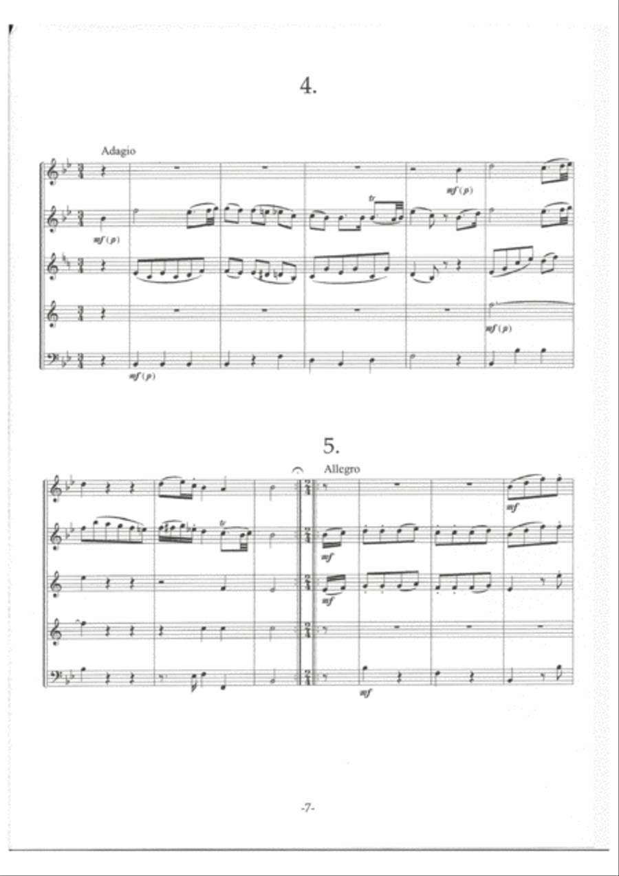 Mozart - Divertimenti Woodwind Quintet scores gallery preview page 4