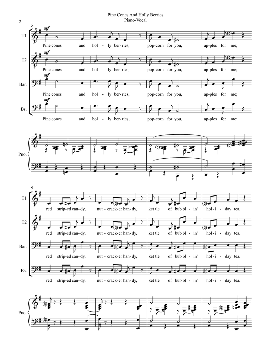 It's Beginning To Look Like Christmas TTBB scores gallery preview page 2