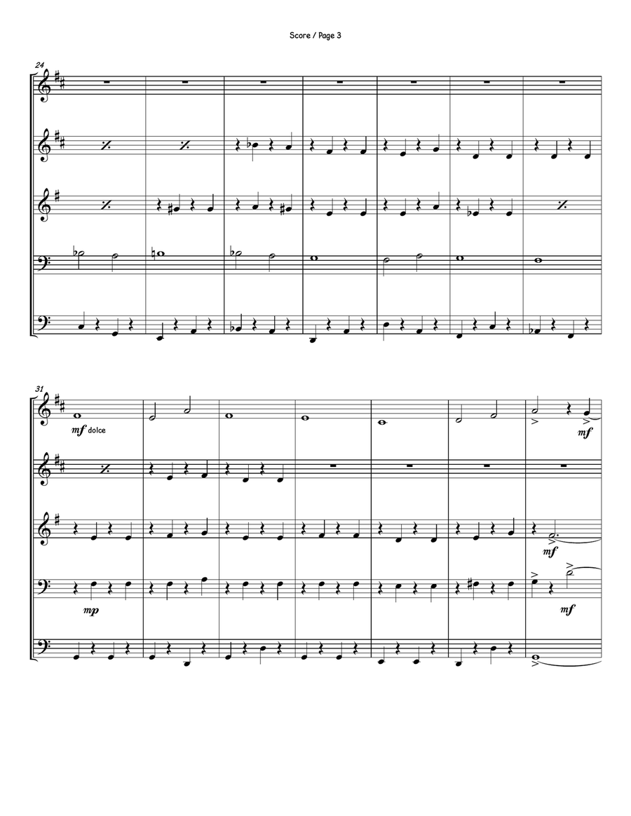 Skyliner Brass Quintet scores gallery preview page 4