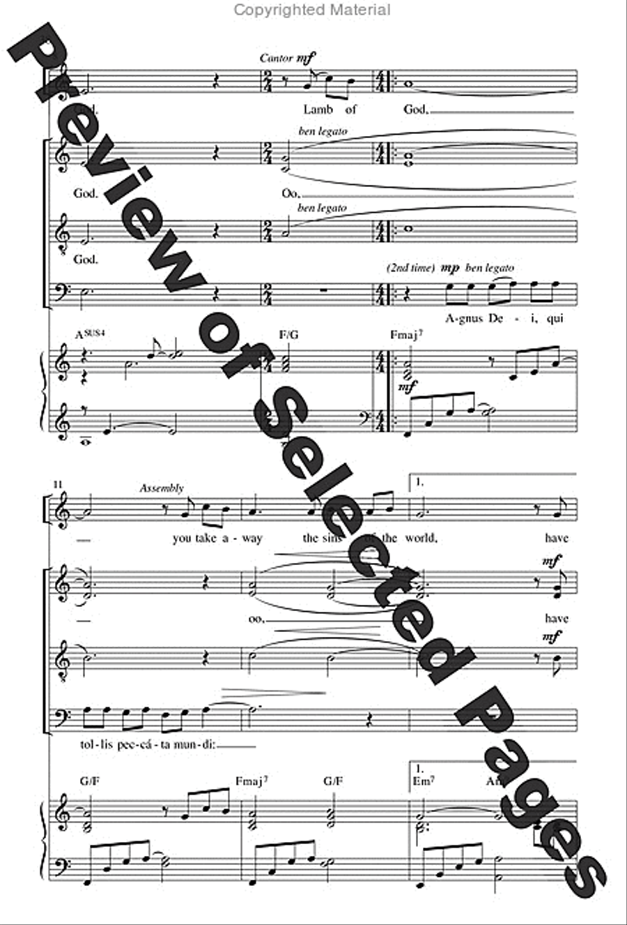 Mass from Age to Age - Choral / Accompaniment edition 4-Part scores gallery preview page 25