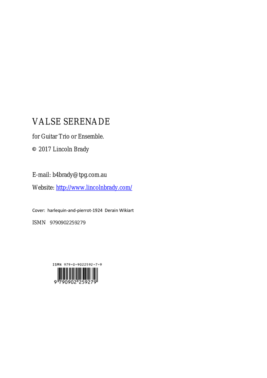 VALSE SERENADE - Guitar Ensemble Guitar Ensemble scores gallery preview page 2