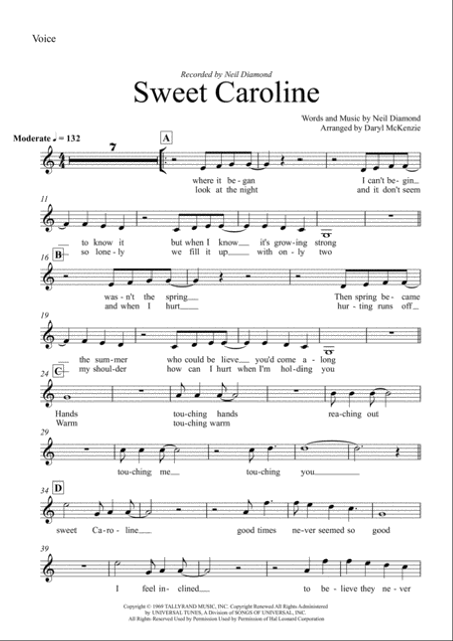 Sweet Caroline Sweet Caroline Jazz Ensemble scores gallery preview page 4