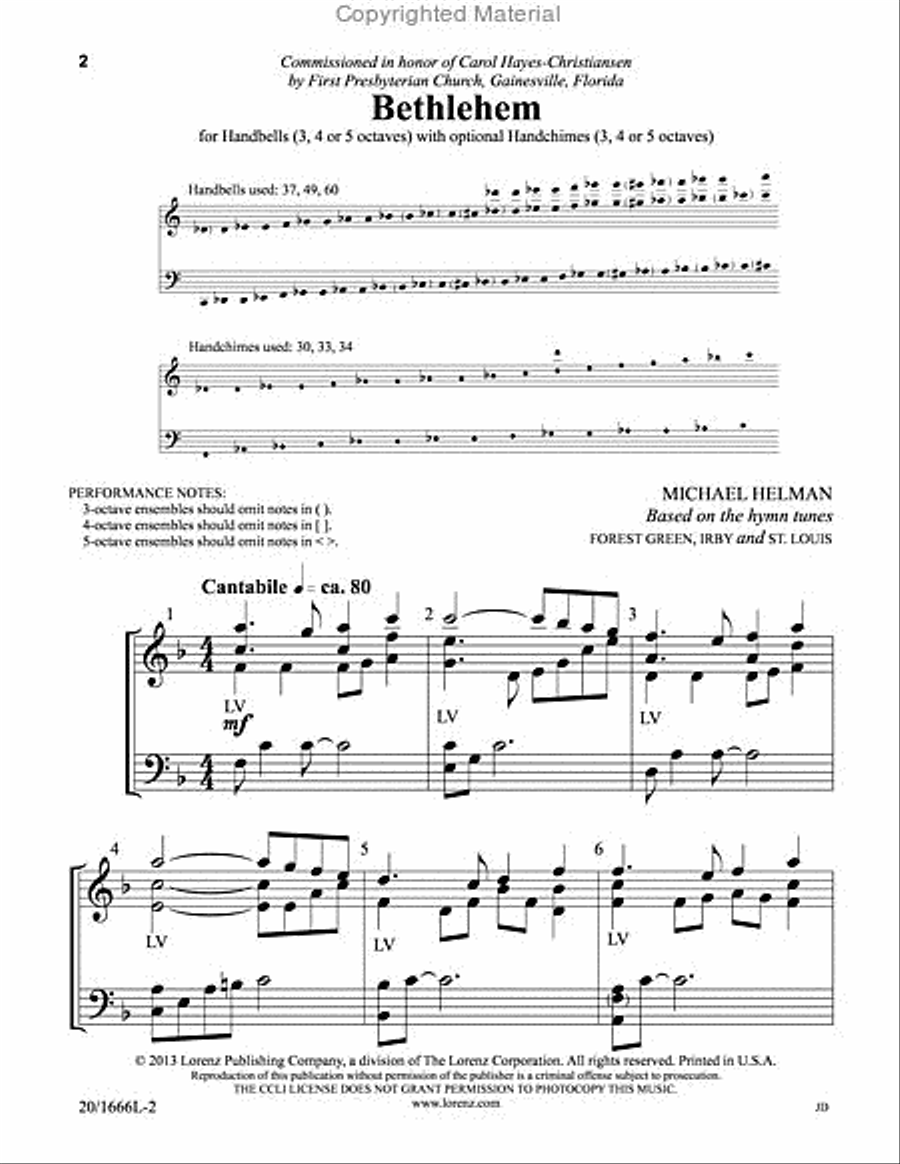 Bethlehem Bethlehem 5-Octaves scores gallery preview page 2