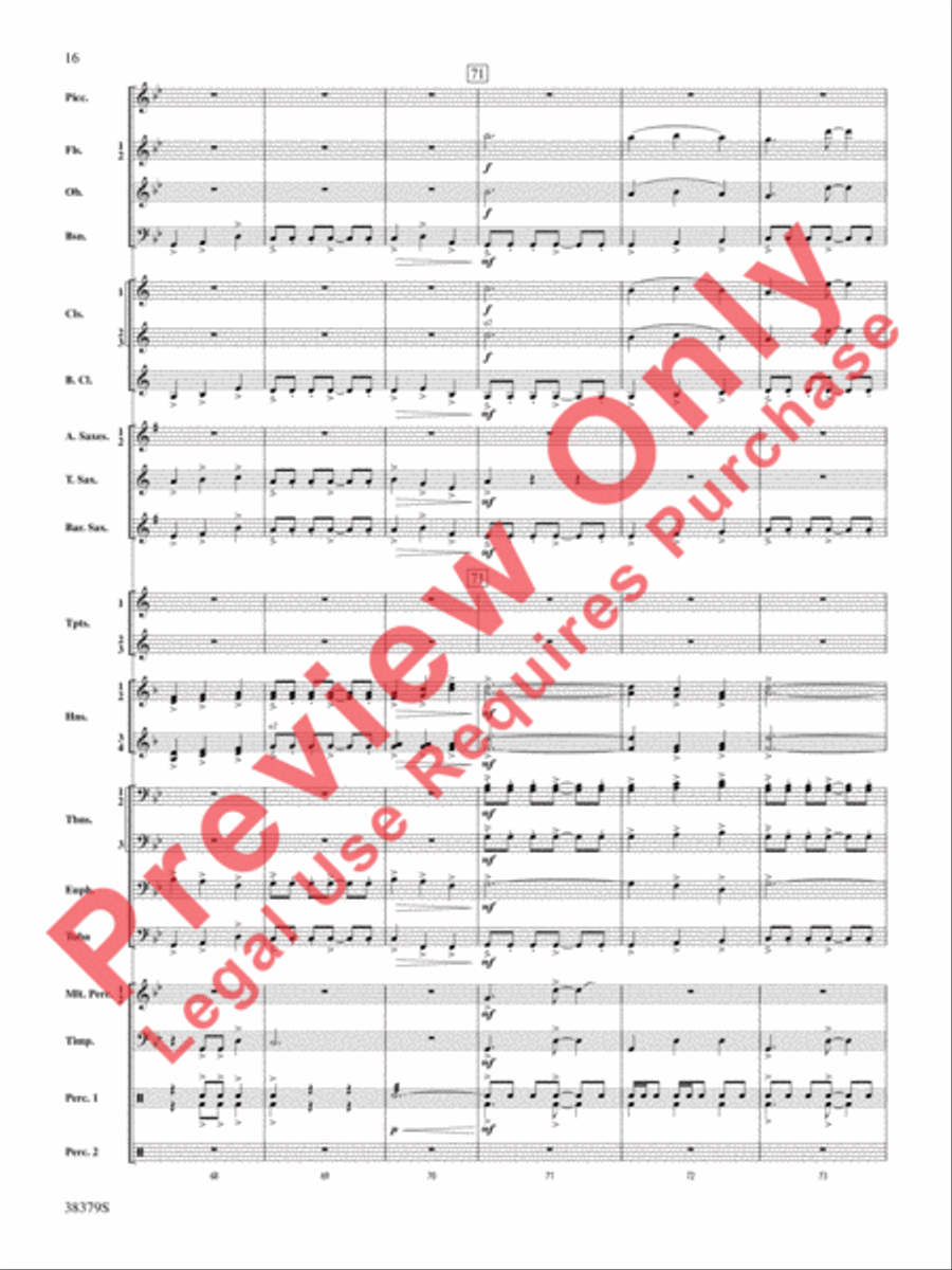 Vision Quest Concert Band scores gallery preview page 17