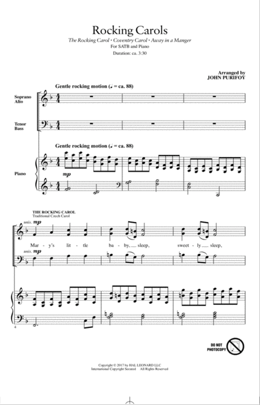 Rocking Carols 4-Part scores gallery preview page 1