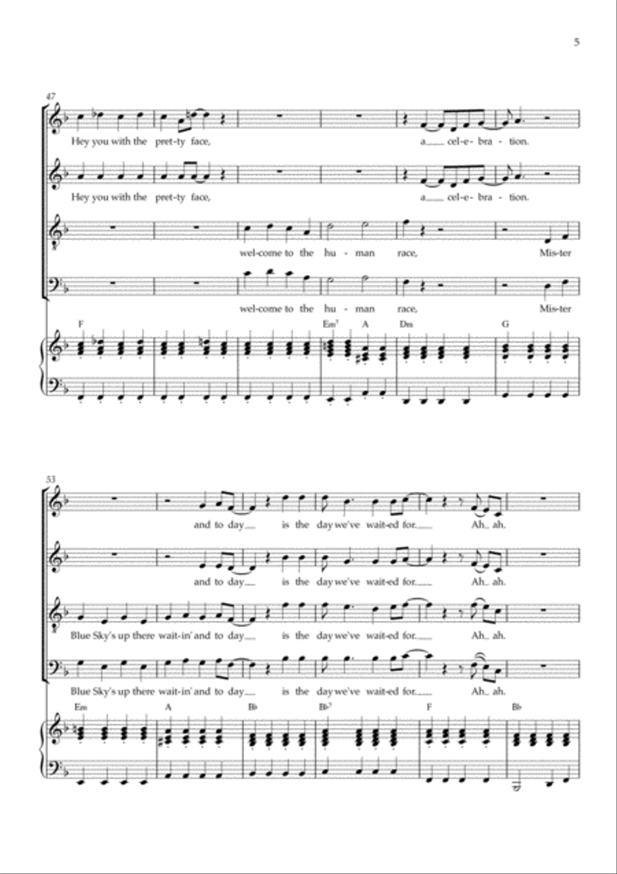 Mr. Blue Sky Mr. Blue Sky 4-Part scores gallery preview page 5