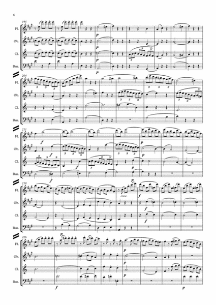 Mozart: String Quartet No.18 in A major K.464 Mvt.1 - wind quartet image number null