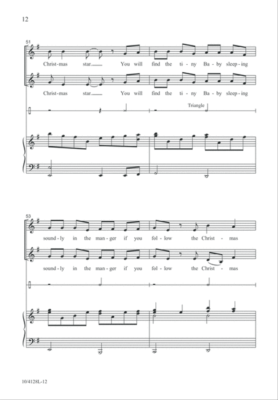 Follow the Christmas Star 2-Part scores gallery preview page 13