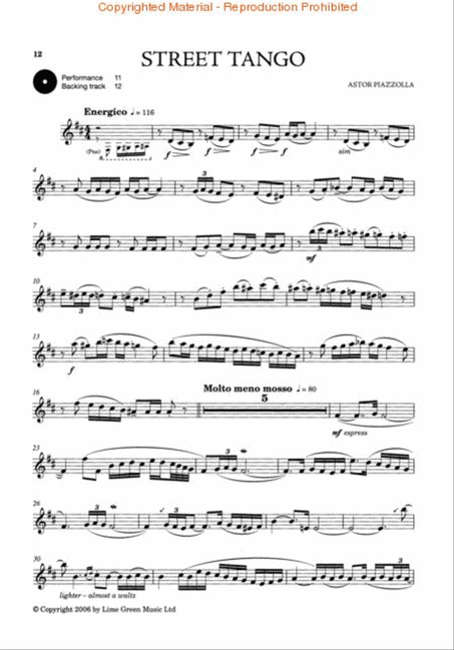 Vuelvo al sur by Astor Piazzolla Clarinet Solo Sheet Music