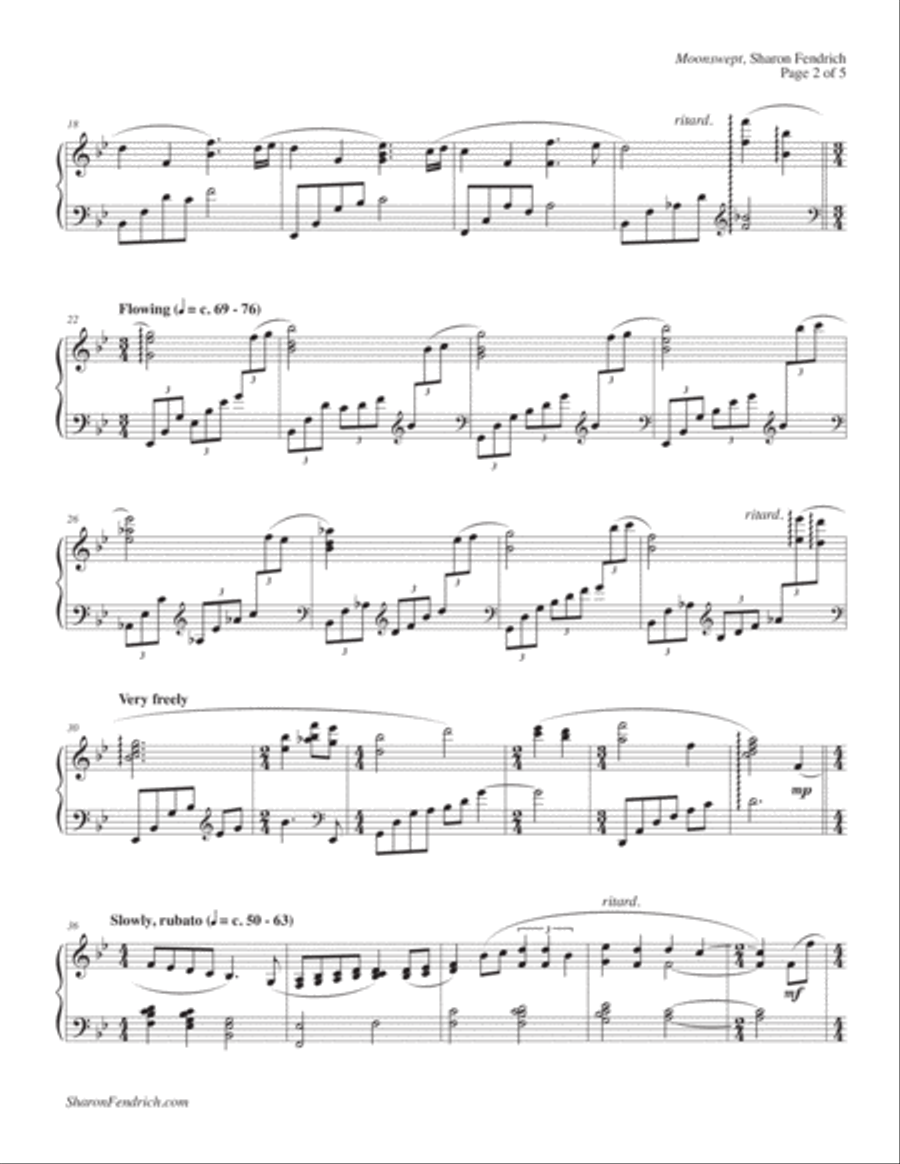 Moonswept Piano Solo scores gallery preview page 2