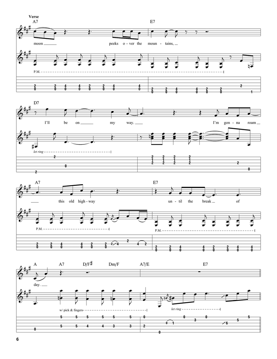 Key To The Highway Acoustic Guitar scores gallery preview page 6