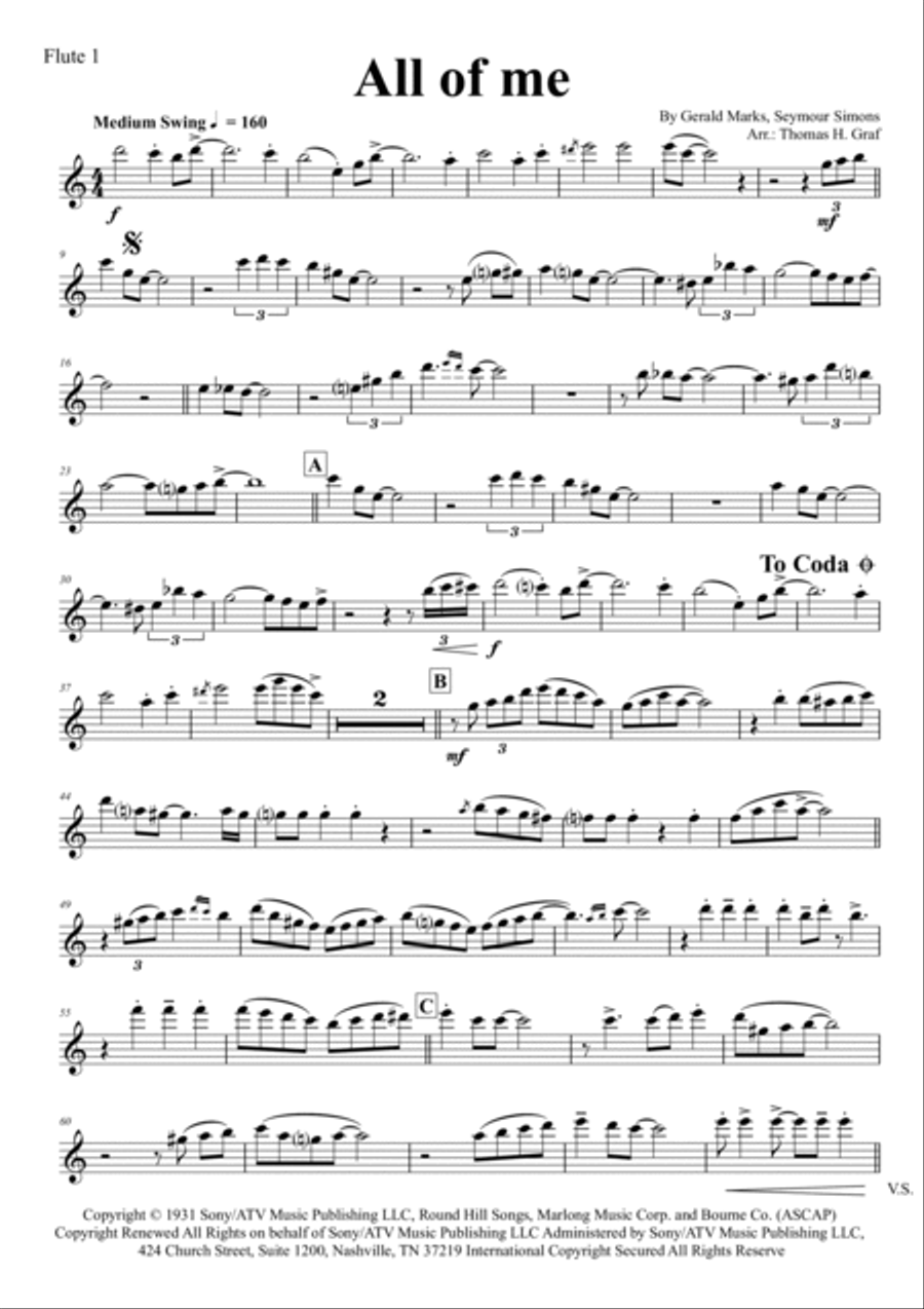 All Of Me Flute Quartet scores gallery preview page 5
