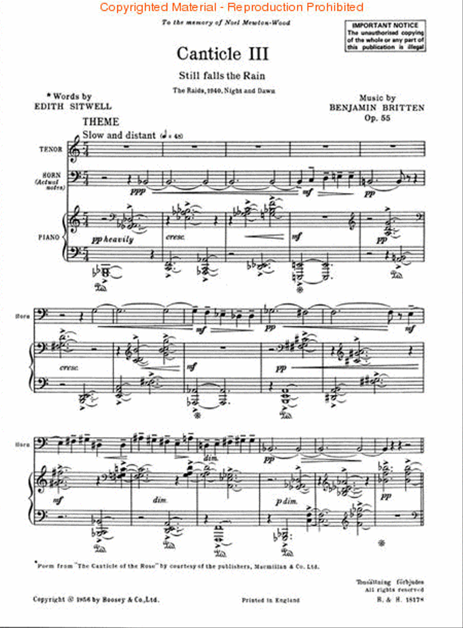 Canticle III, Op. 55 Canticle III, Op. 55 Horn scores gallery preview page 2
