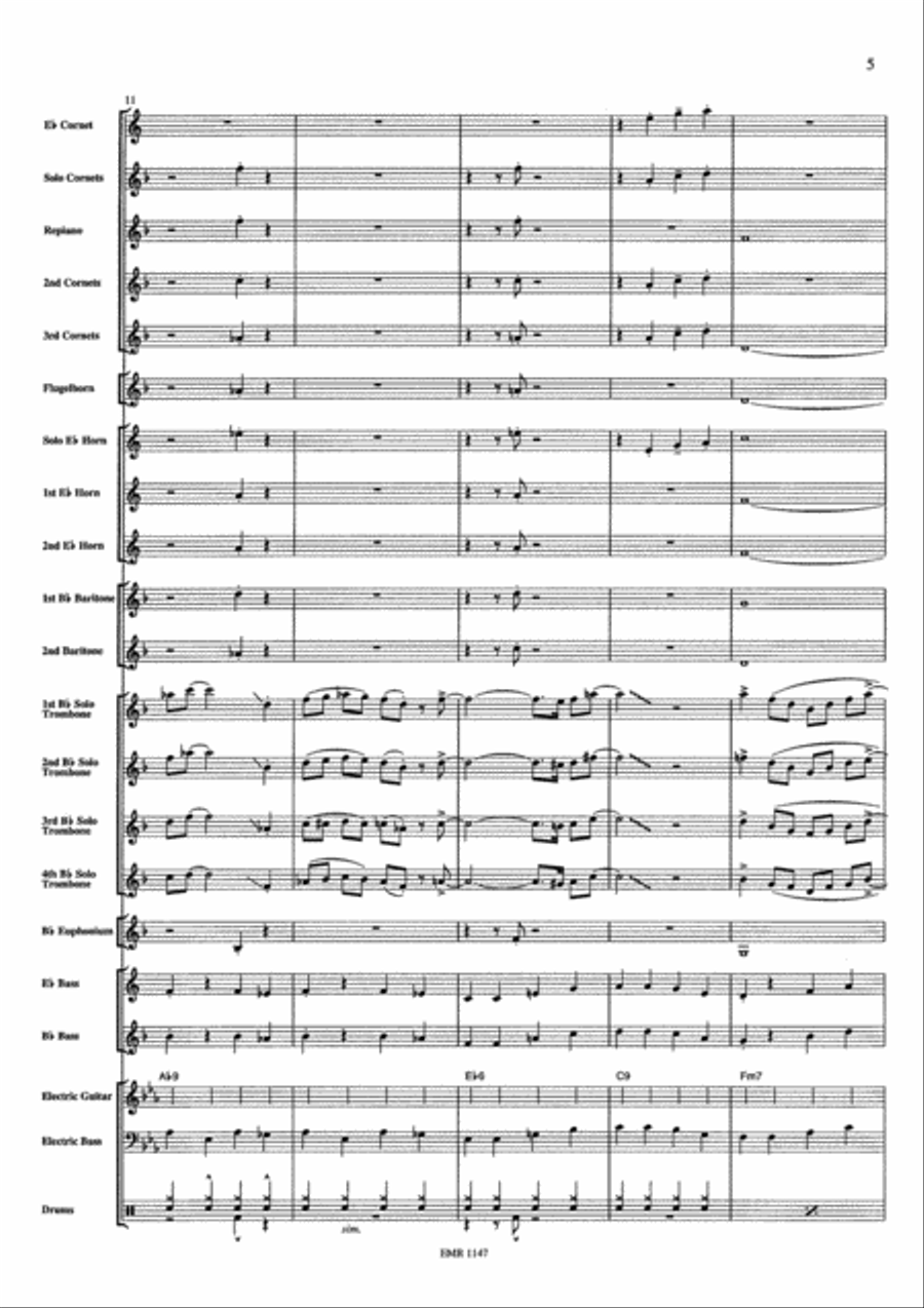 Sliding The Blues Sliding The Blues Brass Band scores gallery preview page 6
