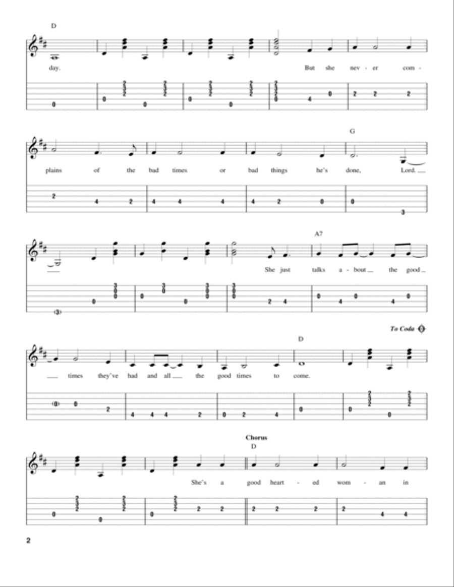 A Good Hearted Woman Electric Guitar scores gallery preview page 2