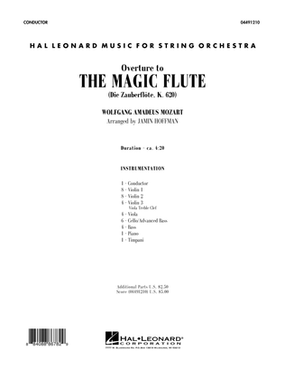 Book cover for Overture to The Magic Flute - Full Score