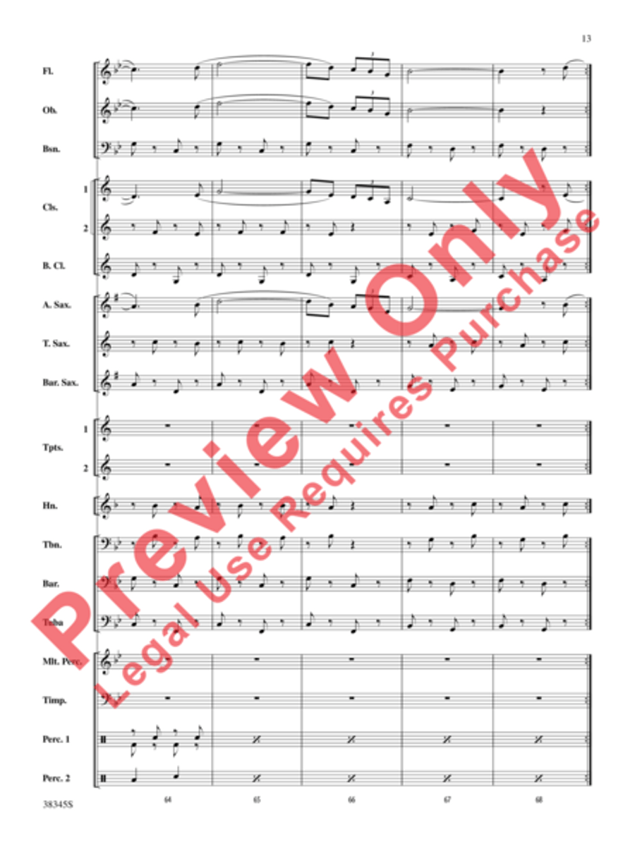 Grand Canyon Suite, Themes from Concert Band scores gallery preview page 14