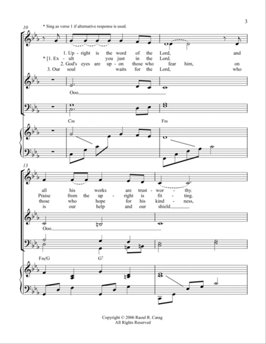 Let Your Mercy Be Upon Us (Psalm 33) 4-Part scores gallery preview page 3