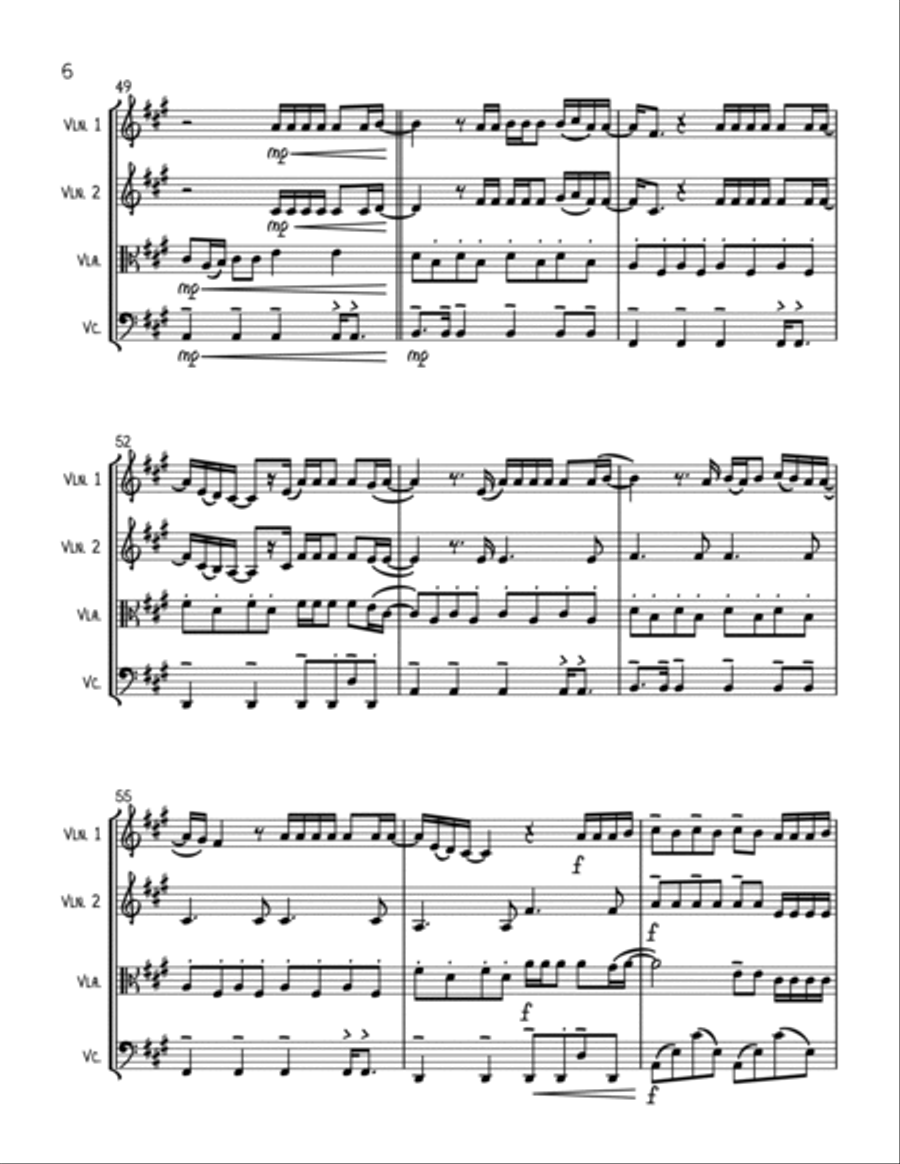 Halo String Quartet scores gallery preview page 6