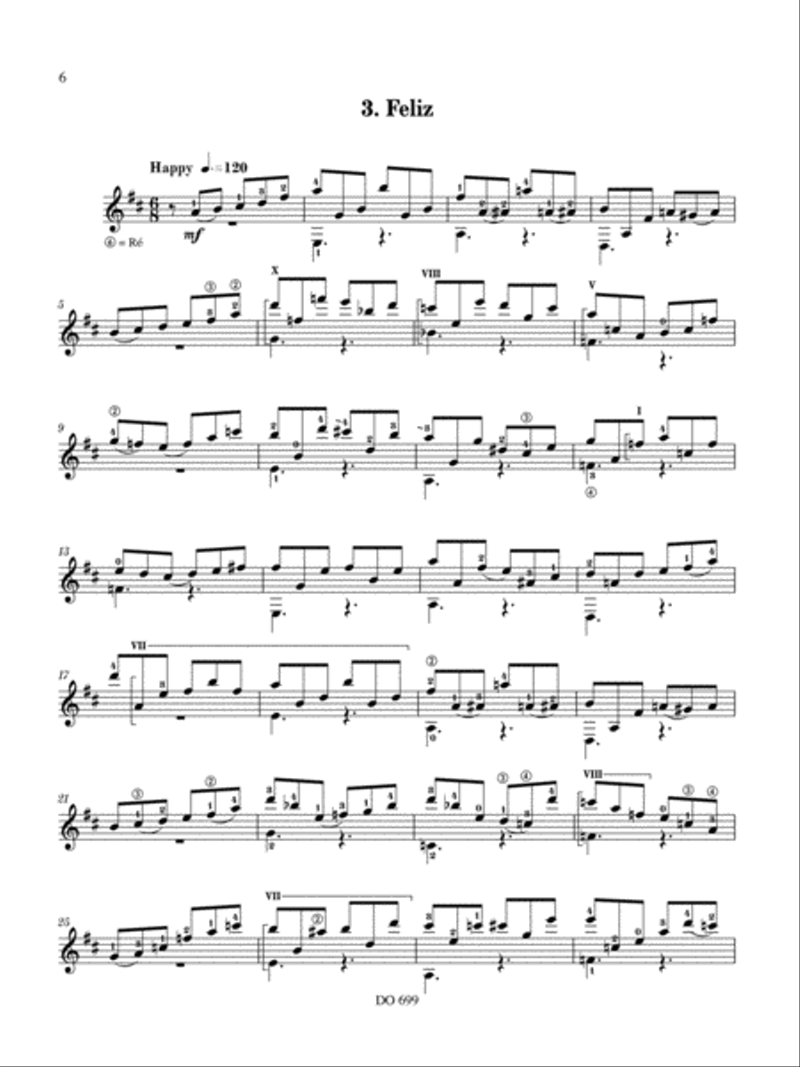 Seis Brevidades (six short pieces) Classical Guitar scores gallery preview page 6