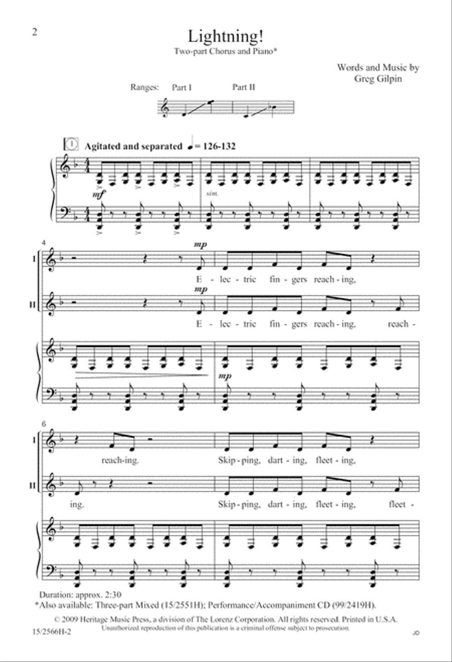 Lightning! 2-Part scores gallery preview page 3