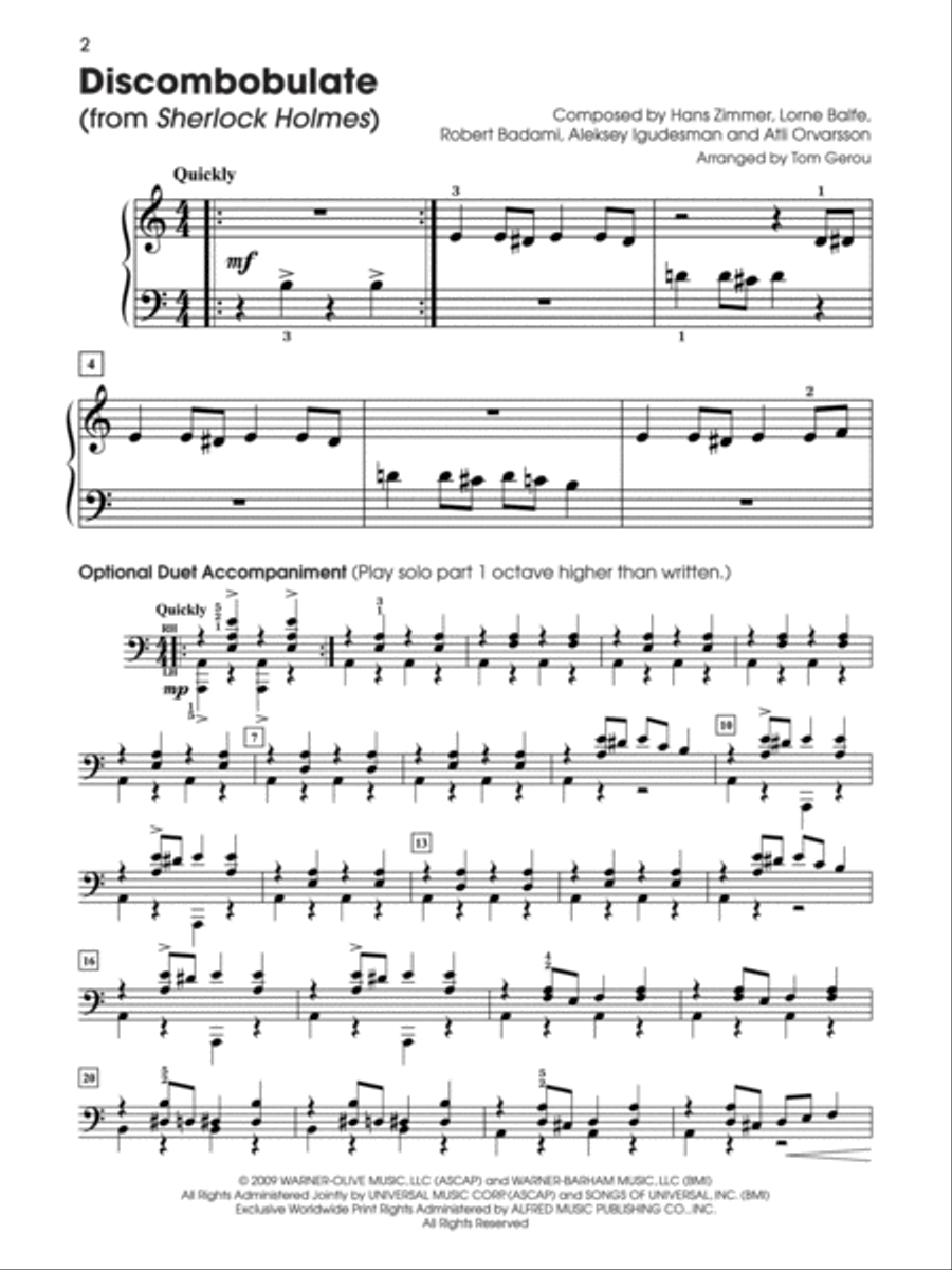 Discombobulate (from the motion picture Sherlock Holmes) Small Ensemble scores gallery preview page 2
