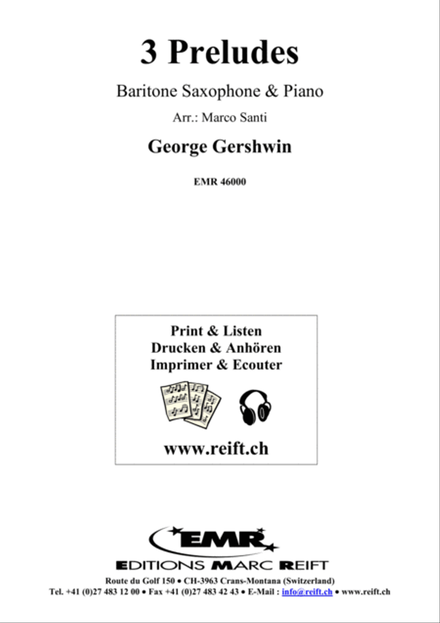 3 Preludes Baritone Saxophone scores gallery preview page 2
