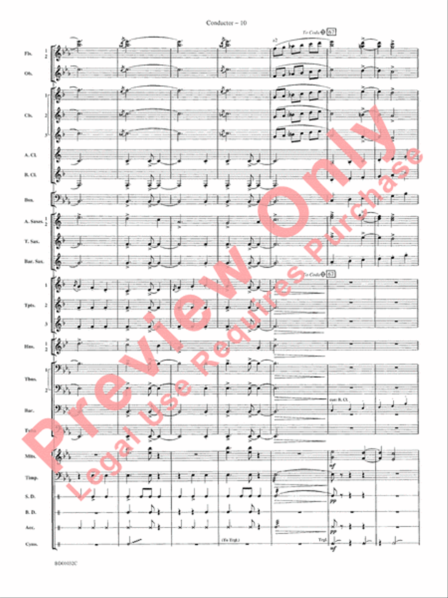 The Gathering of the Yeomen Concert Band scores gallery preview page 13