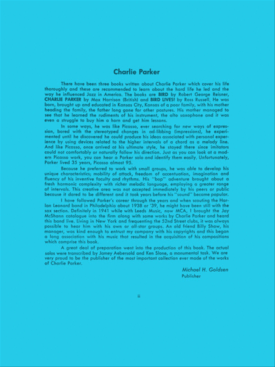 Charlie Parker Omnibook – Volume 1 C Instrument scores gallery preview page 2