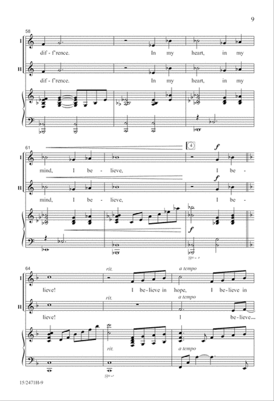 I Believe I Believe SSA scores gallery preview page 10