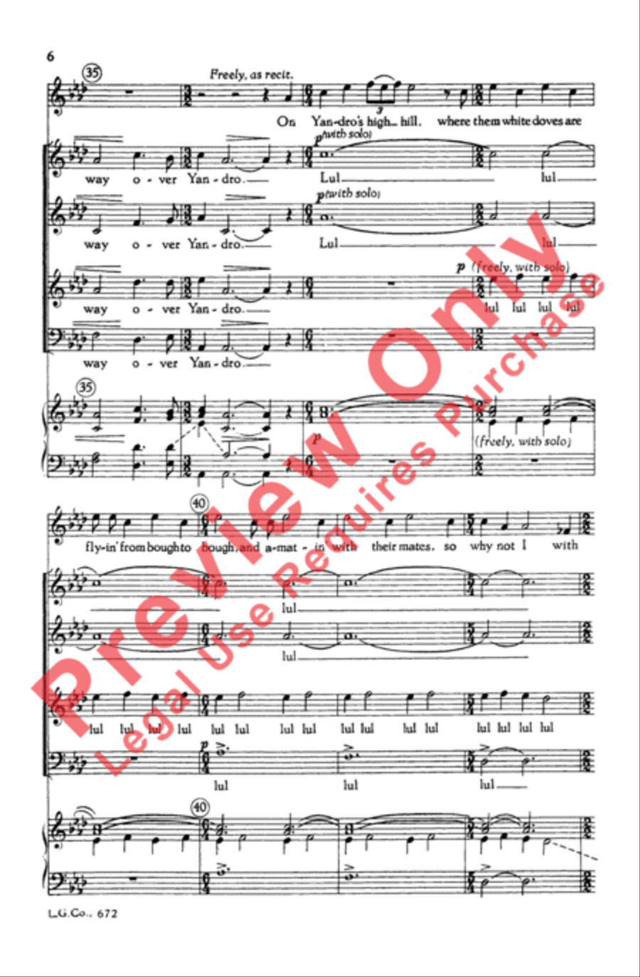 He's Gone Away He's Gone Away 4-Part scores gallery preview page 6