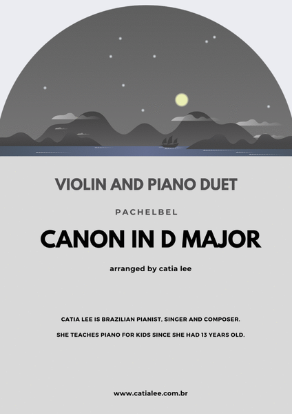 Canon in D - Pachelbel - C Major - for violin and piano duet image number null