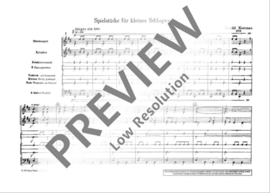 Spielstücke für kleines Schlagwerk Percussion scores gallery preview page 4