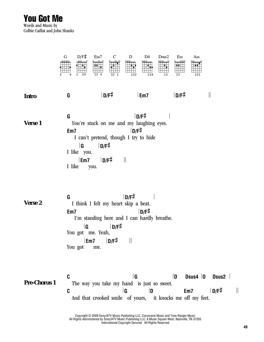 You Got Me Acoustic Guitar scores gallery preview page 1