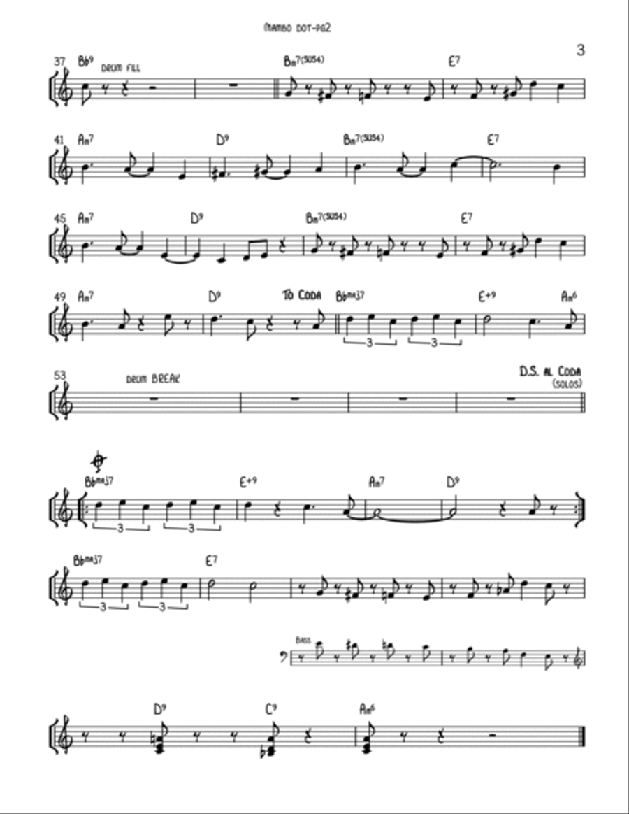 Mambo Dot Mambo Dot Piano scores gallery preview page 3