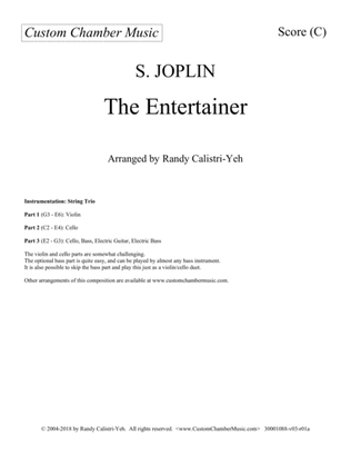 Joplin "The Entertainer" (string duet/trio)
