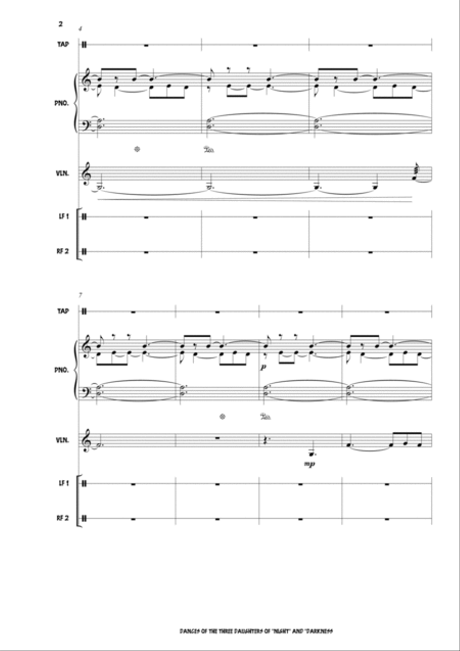 Dances of the three daughters of Night and Darkness Violin Solo scores gallery preview page 2