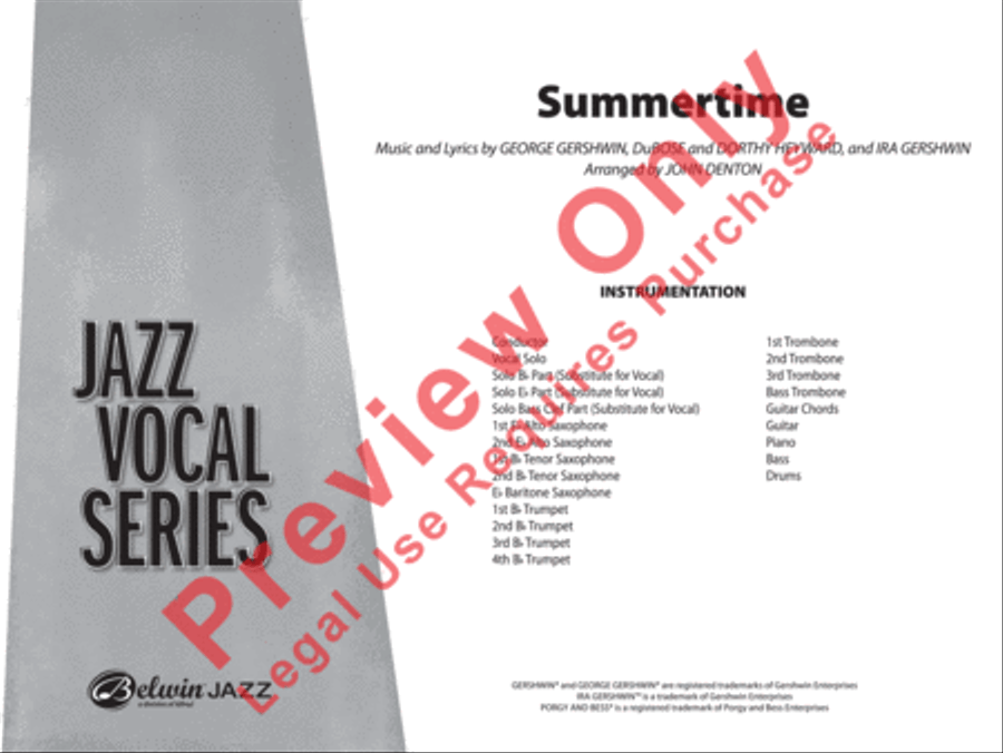 Summertime Jazz Ensemble scores gallery preview page 18