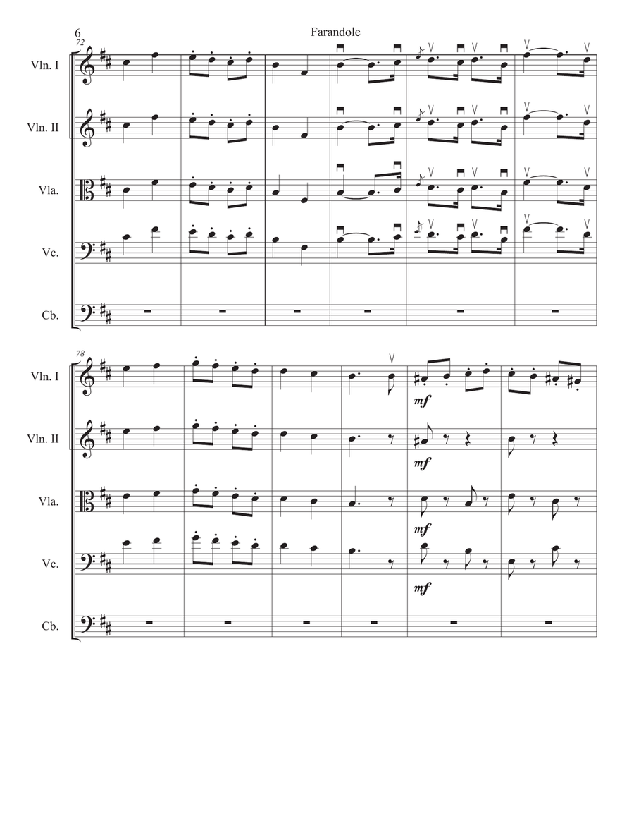 Farandole From L'Arlesienne Suite No. 2 by Bizet for String Orchestra String Orchestra scores gallery preview page 6