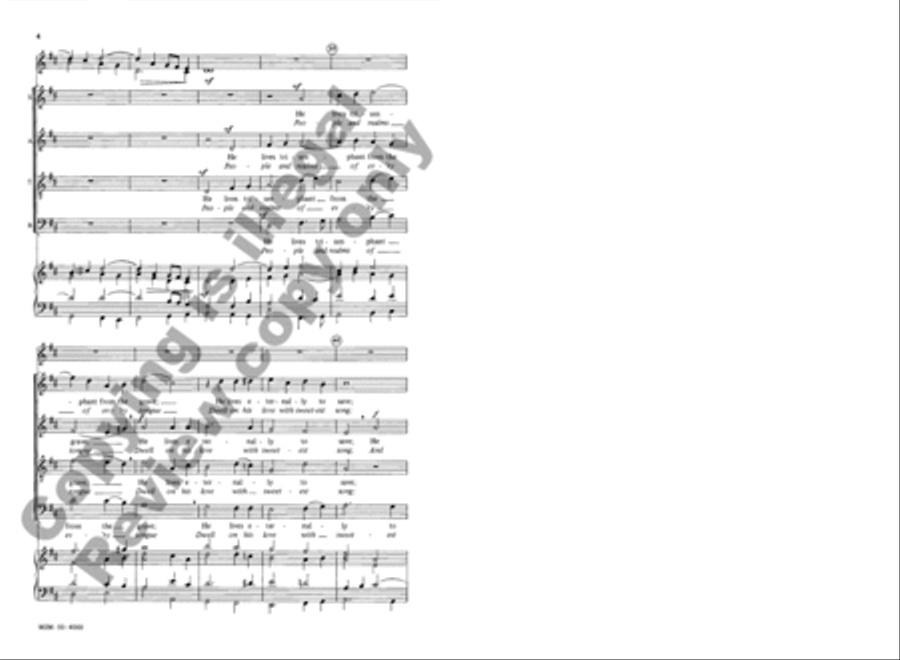 I Know That My Redeemer Lives (Jesus Shall Reign) 4-Part scores gallery preview page 4