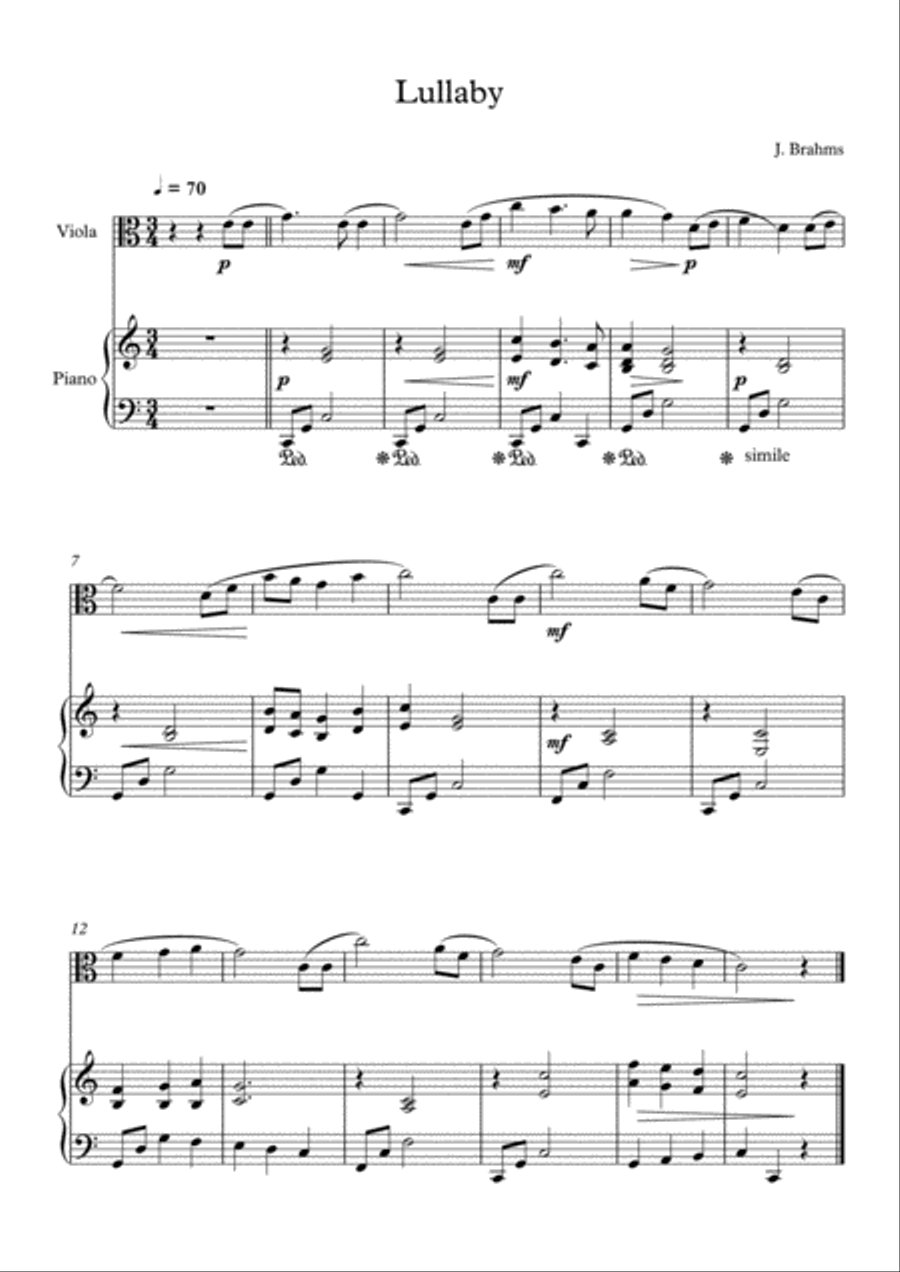 10 Easy Classical Pieces For Viola & Piano Vol. 3 Viola scores gallery preview page 2