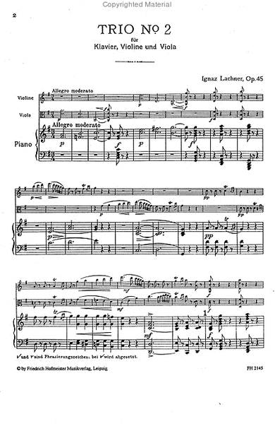 Trio Nr. 2 G-Dur, op. 45