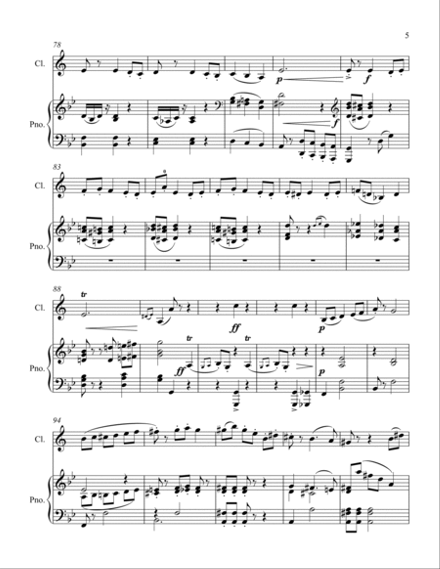 Kamazur Clarinet Solo scores gallery preview page 5