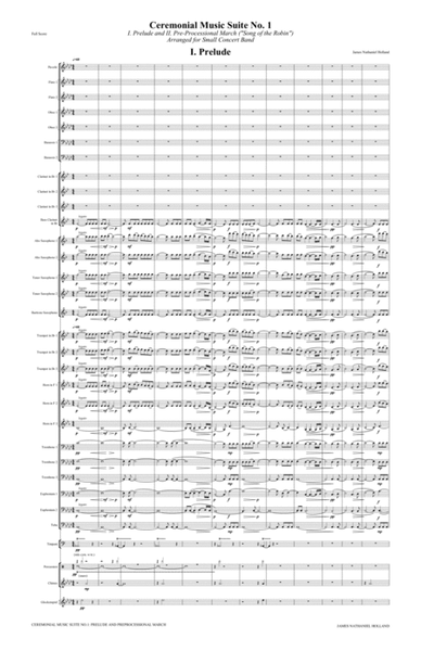 Ceremonial Music Suite No 1: Prelude and Preprocessional March, Arranged for Band image number null