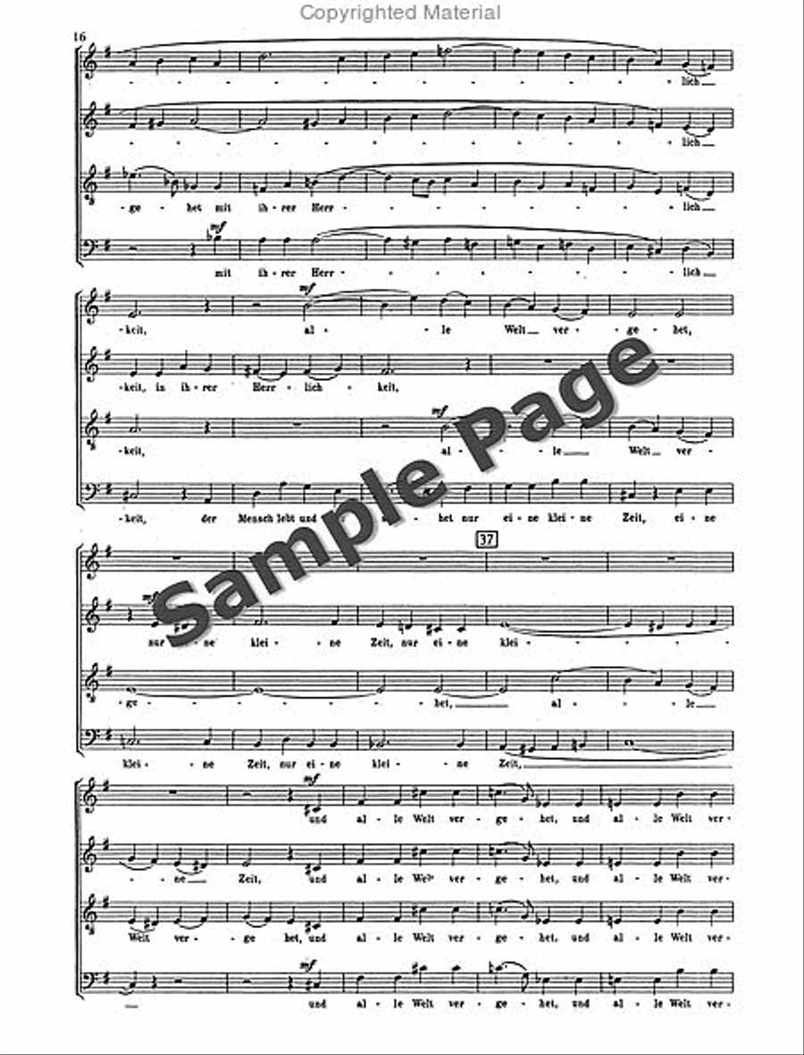 Vom Wesen Und Vergehen Op. 45 4-Part scores gallery preview page 17