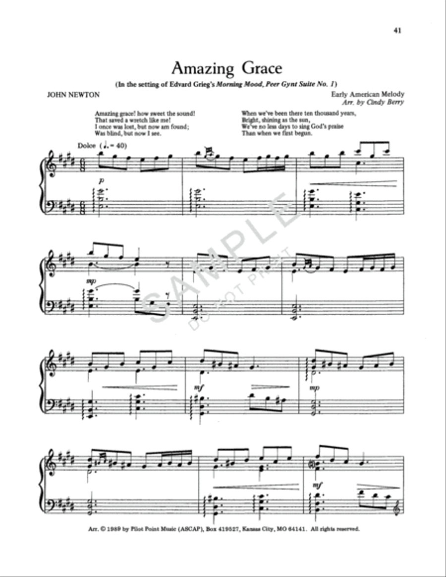 Hymns with a Classical Touch Piano Solo scores gallery preview page 2