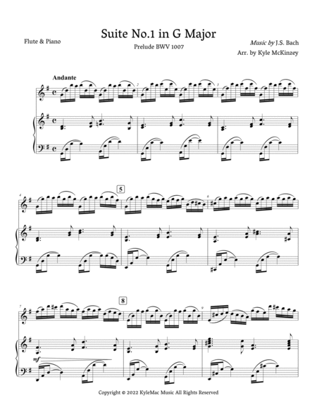 Suite No. 1 - Flute transcription image number null