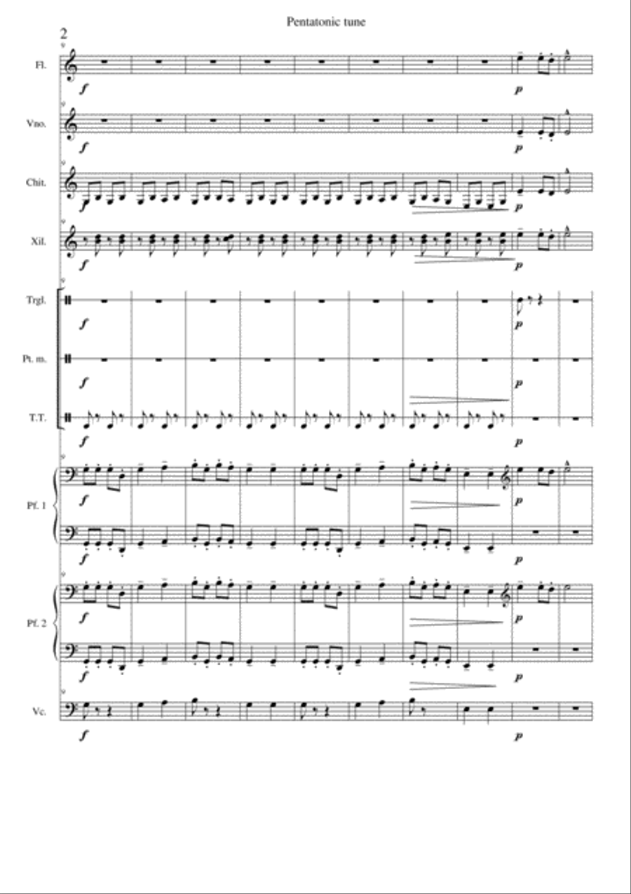 Pentatonic Tune Pentatonic Tune Large Ensemble scores gallery preview page 2