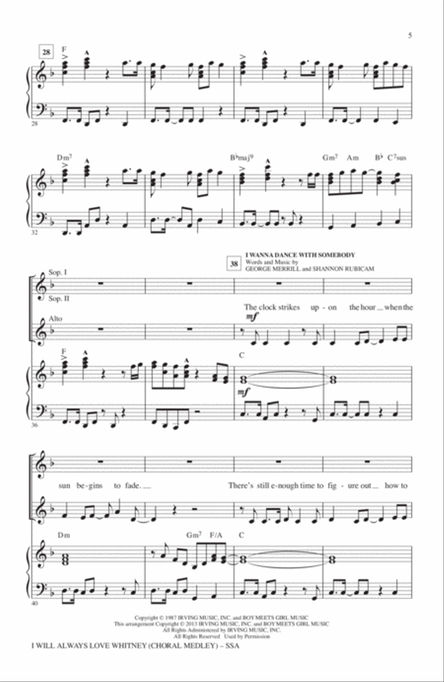 I Will Always Love Whitney SSA scores gallery preview page 4